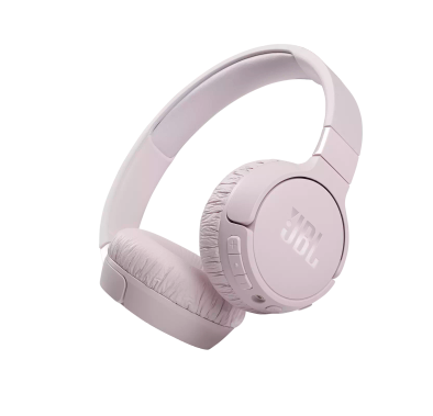 JBL T660 Over-Ear Wireless Bluetooth Headphone wit Noise-Cancelling, Pure Bass, 44-hours Battery Life with ANC on, Hands-free Calls,  Foldable Design - Pink