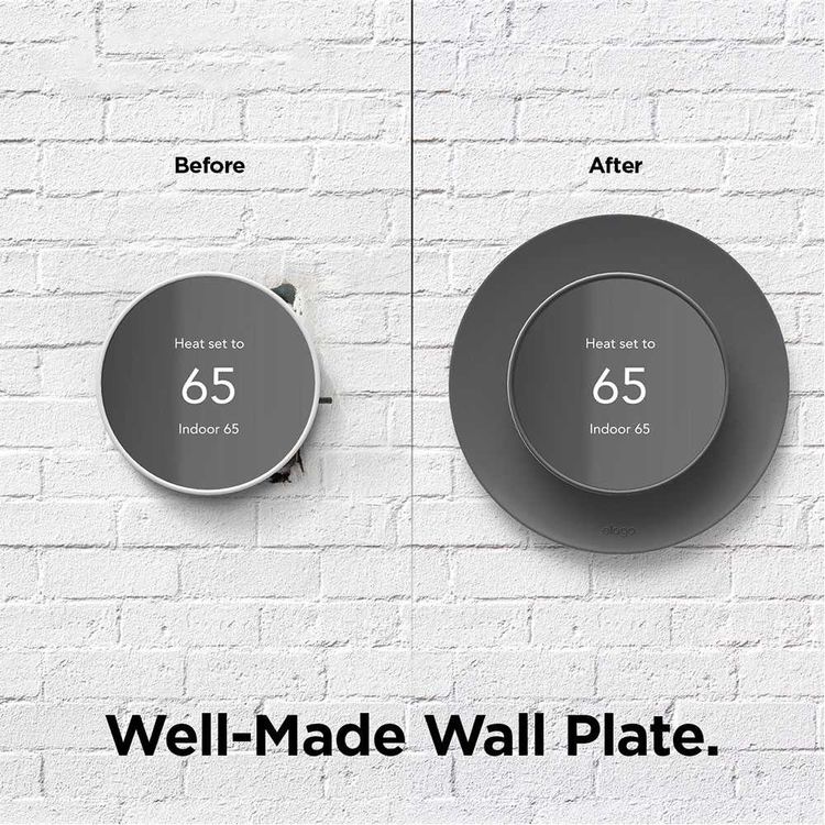 Elago Satellite Wall Plate Cover Plus for Nest Thermostats 2020 - Charcoal Gray