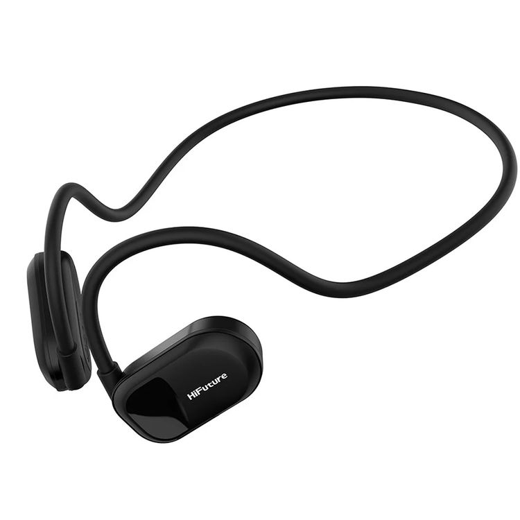 HiFuture FutureMate Air Conduction Headphones with Dual ENC Microphones, Up to 8 Hours Working Time, 10m Transmission Range, Bluetooth Version 5.3, Secure Fit, Lightweight Design - Black