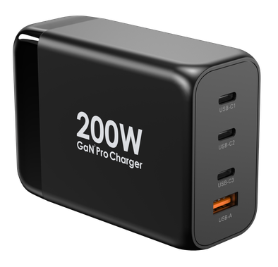 Powerology 200W GaN Smart Terminal (3 PD Port + 1 Q.C Por...