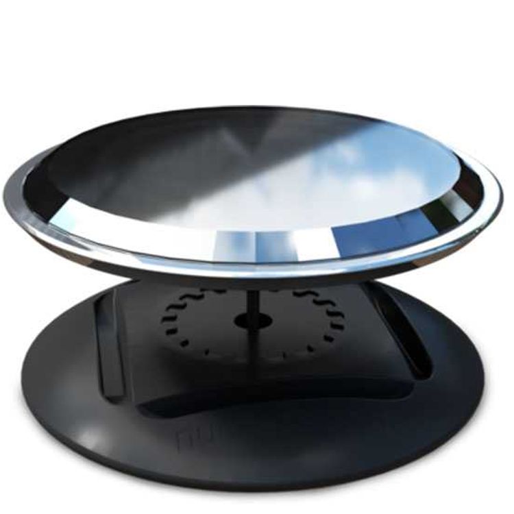 Nuckees Stand and Grip with Snug-hug Technology Compatible for Smartphones & Tablets - Reusable & Magnetic Mount Friendly Kickstand - 360° Viewing - 4-way Locking Stand - Mirror