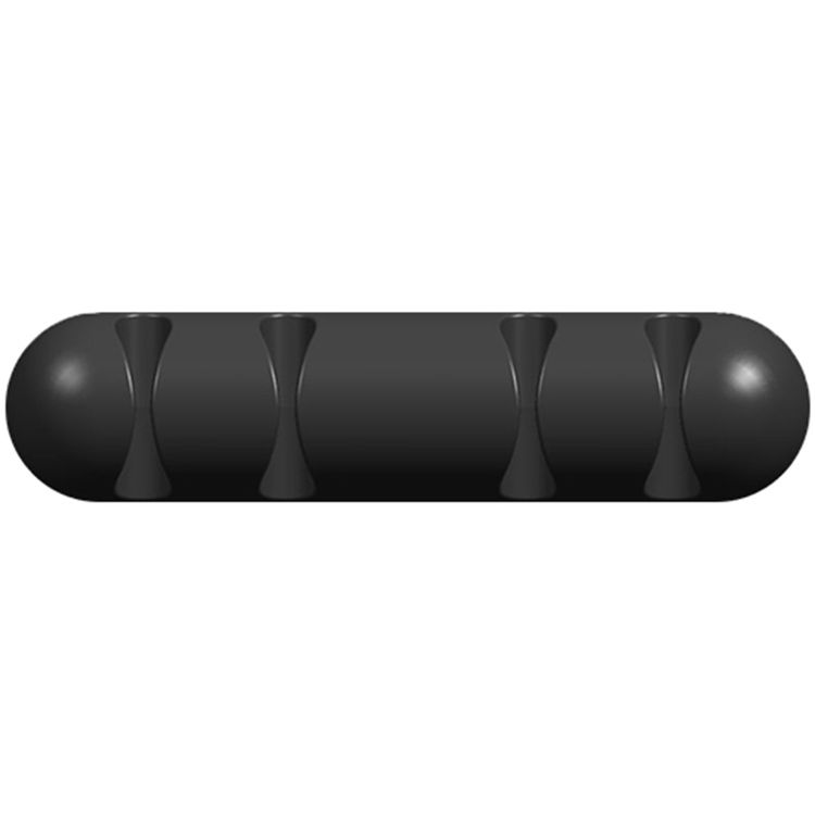 Green Lion 8-in-1 Cable Organizer with 21 Slots, 3M Self-Adhesive Backing, Durable TPR Material, Supports Audio, Ethernet, Data & Mouse Cables, Effortless Cable Access, Easy to Apply - Black