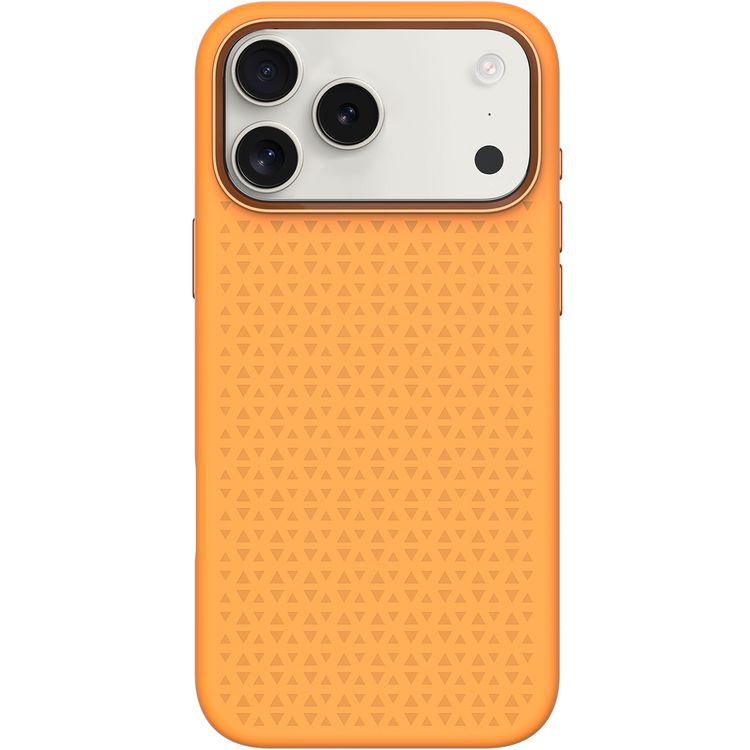 Levelo Fiora MagSafe Liquid Silicone Case for iPhone 17 Pro, Strong Magnets, Aluminum Alloy Frame for Camera & Buttons, Shock-Resistant Bumper, Premium Silicone Grip - Orange