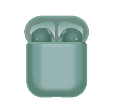 Porodo Soundtec Wireless Earbuds with Touch Control, Optical Sensors, Auto-pairing, Excellent Tone Quality, Siri Access, Wireless Charging Support, Bluetooth Version 5 - Green