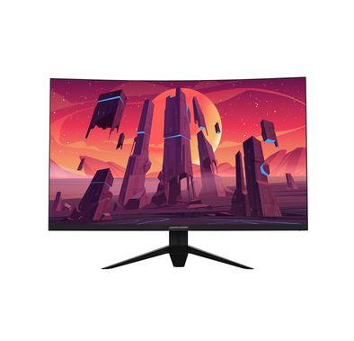 Porodo Gaming Wide Screen Gaming Monitor with 31.5" Diagonal Panel, Adjustable Rotating Stand, Anti-Glare Surface, RGB Lighting, 6.5ms Response Time - Black