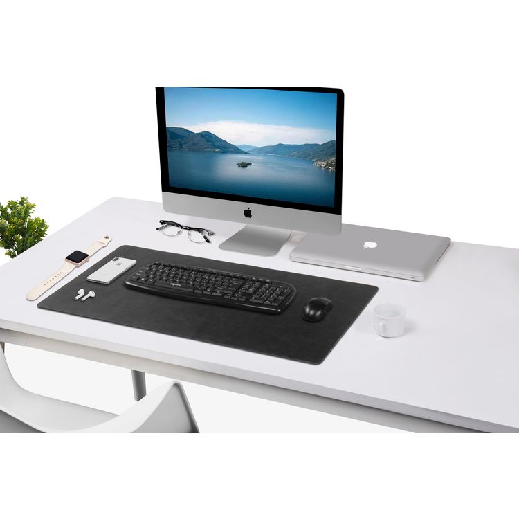 Powerology Vegan Leather Desk Pad - Charcoal