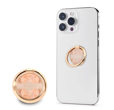 Guess Metal Ring Stand 4G, Compatible with All Smartphone - Paisley Gold