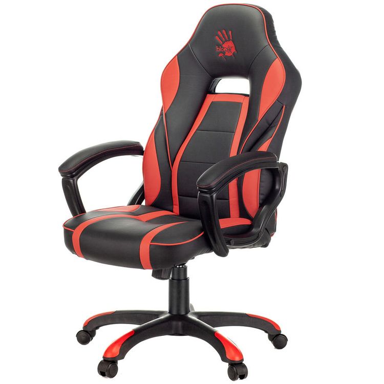 كرسي ألعاب من بلوودي من الجلد الاصطناعي مع ارتفاع قابل للتعديل ووظيفة التأرجح ومساند للذراعين ناعمة وتحسين وضعك مع كرسي تشريحي مريح وكرسي مكتب كمبيوتر بعجلات مزدوجة مناسب للمكتب والمنزل