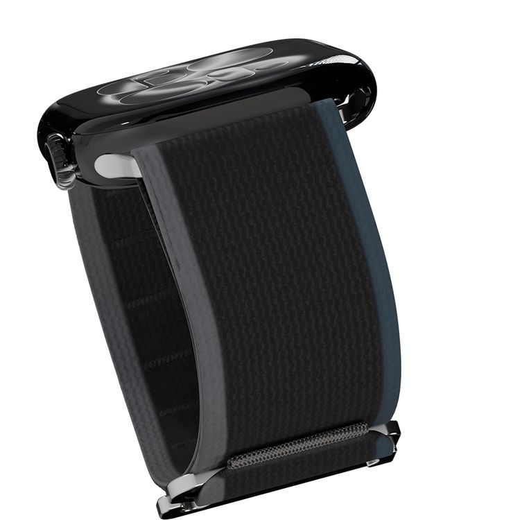 Levelo Malo Nylon Watch Strap with Unique Woven Structure, Sweat & Water Resistant, Lightweight Nylon, Adjustable Strap Fit, Quick Strap Setup, Adjustable G-Buckle Closure Type, 135mm – 210mm Fit Size Range, Compatible with Apple Watch 49mm / 46mm / 45mm / 44mm / 42mmm - Gray