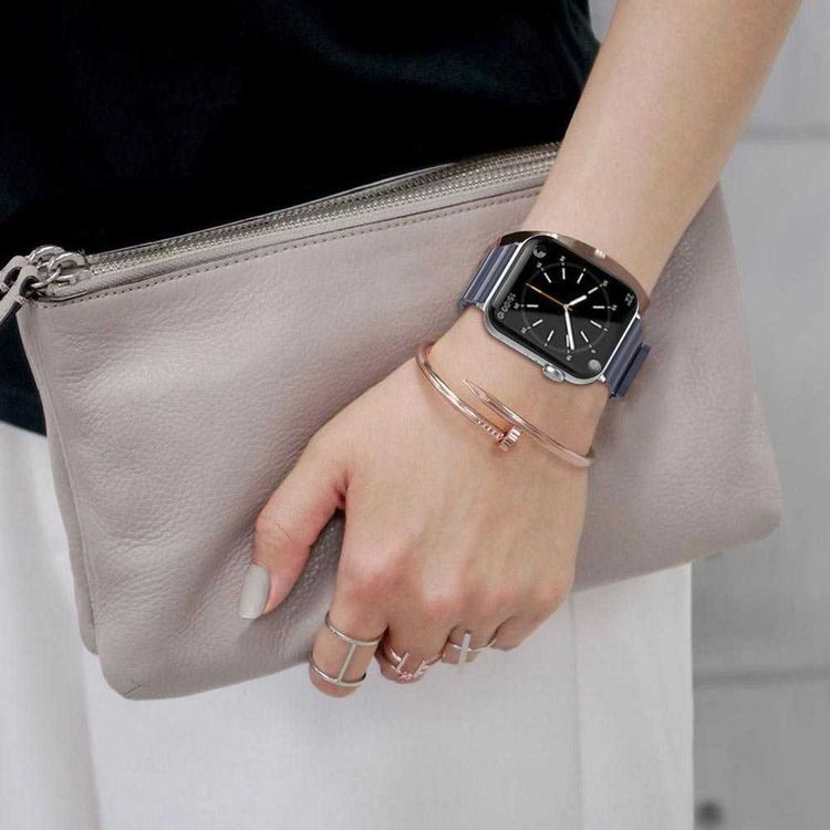 AhaStyle Rugged Design Premium Silicone Watch Band 44mm, Comfortable Silicone Breathable Replacement Wrist Band Strap Compatible for Apple Watch Series 5/4/3/2/1