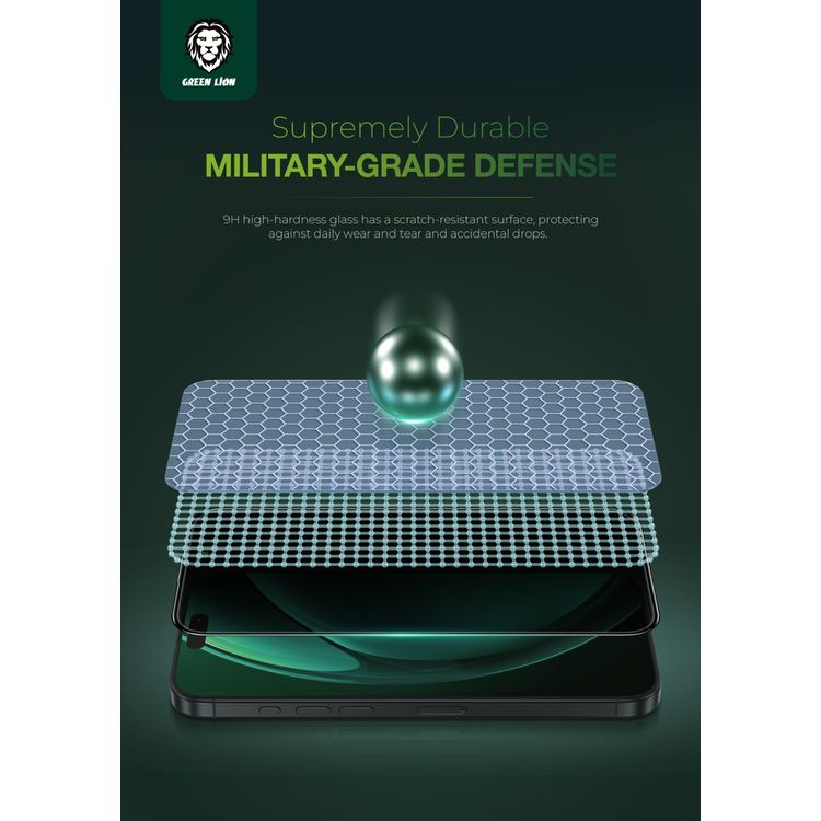 واقي شاشة Green Lion Diego Pet Privacy Full المنحني المصنوع من الزجاج عالي الاستجابة ومضاد لبصمات الأصابع والخدوش وخالٍ من الفقاعات - حافة سوداء