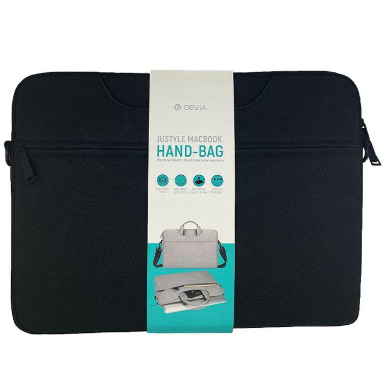 Devia Justyle MacBook Hand Bag for Macbook Air 13.3 & Pro 13.3 - Black
