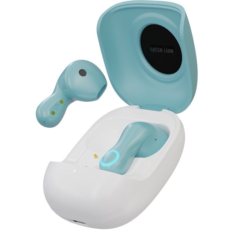 Green Lion Jenifer True Wireless Earbuds TWS, Touch Control, Voice Assistant, Breathing Lights, Clear Call Quality - Sky Blue
