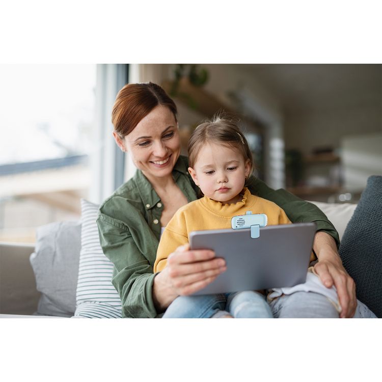 Porodo Kids Smart Screen Distancing Alarm with 8 Hours Working Time, 3 Distance Settings, Up to 60cm Range, 30-60 Minutes Time Alert, Adjustable Screen Time - Blue