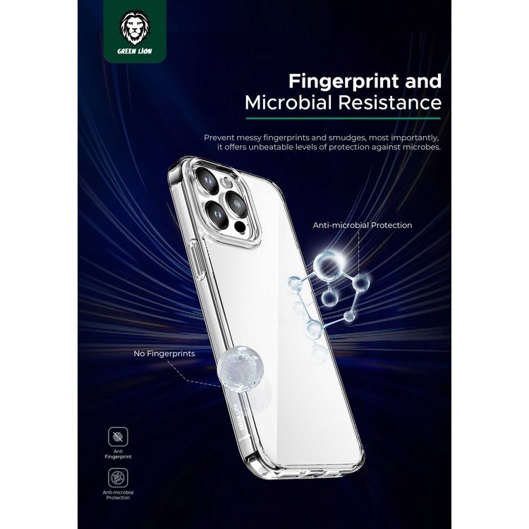  Green Lion iPhone 15 Plus for Crystal Clear Case, Anti-Microbial Protection, Military-level Protection, Precise Cutouts, TPU Case Material, Scratch and Damage Protection - Clear