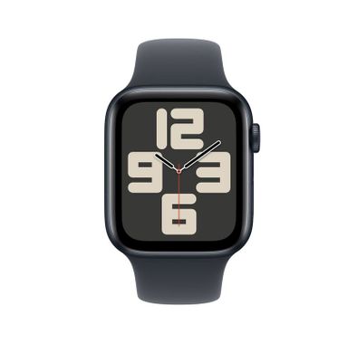 Apple Watch SE 2024 GPS 40mm Midnight Aluminum Case with Midnight Sport Band, M/L - Midnight