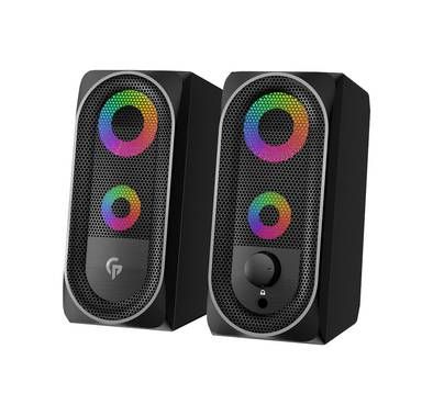 Porodo Gaming Stereo Speakers 10W, RGB Light Effect Speak...