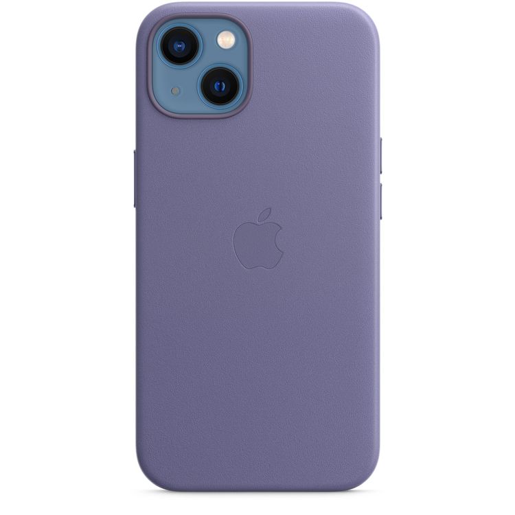 Apple Leather Case with MagSafe Compatible for iPhone 13 (6.1") - Wisteria