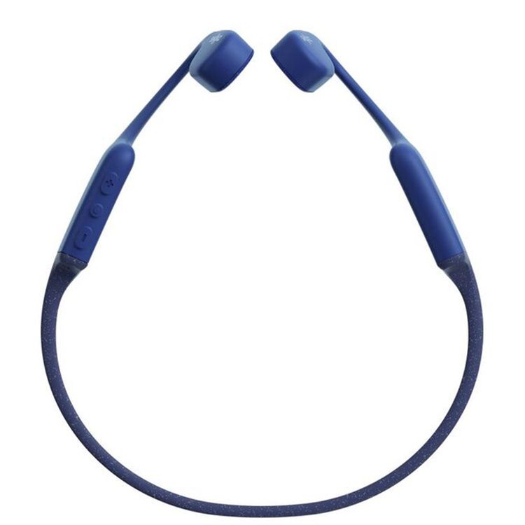 Shokz OpenSwim Wireless Headphones for Swimmers with 8 Hours Battery Life, Silicone Rubber Carrying Case, 7th Generation Bone Conduction, Open Ear Comfort - Blue