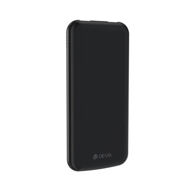 Devia Kintone Series Power Bank with Four Cables 10000mAh, Compact Size Design, Fast Charging Portable Charger Powerbank w/ Multiple Protection - Black