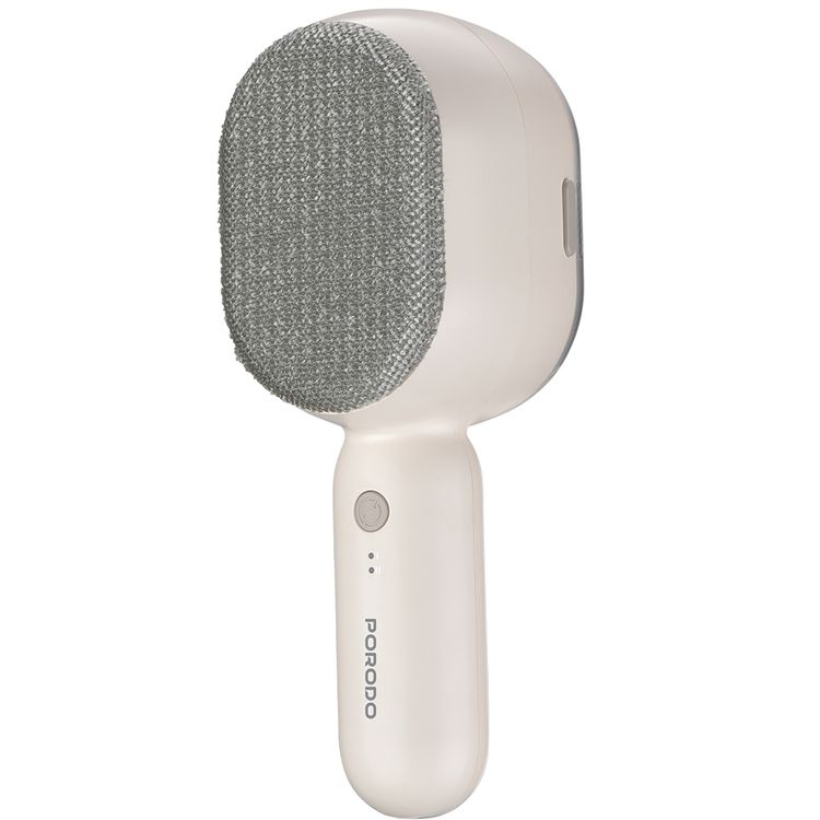 Porodo Lifestyle Clearweave 2-in-1 Rechargeable Fabric Lint Remover with Controlling Switch, Ergonomic Handle, Blade Safety Protection, Cleaning Brush, USB-C Cable, 90 Minutes Working Time, 1 Hour Charging Time, IPX5 Water Resistance Level, 600mAh Battery Capacity - White