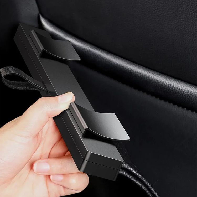Baseus Large Garbage Bag for Back Seat of Cars, Magnetic Closure, Easy Attachment with Hooks, 5kg Maximum Weight Load, Waterproof and Leakproof - Black