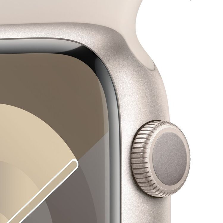 Apple Watch Series 9 [GPS  45mm] with Starlight Aluminum Case & Starlight Sport Band | S/M