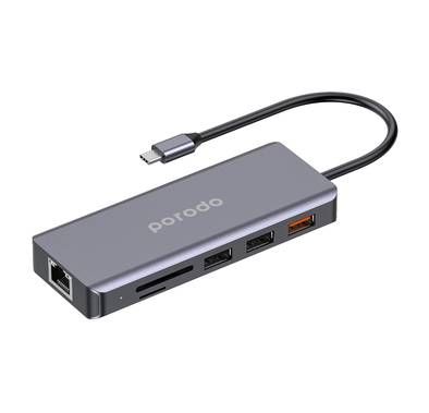 Porodo 9in1 USB-C Hub Type-C PD 100W HDMI Ethernet USB SD...