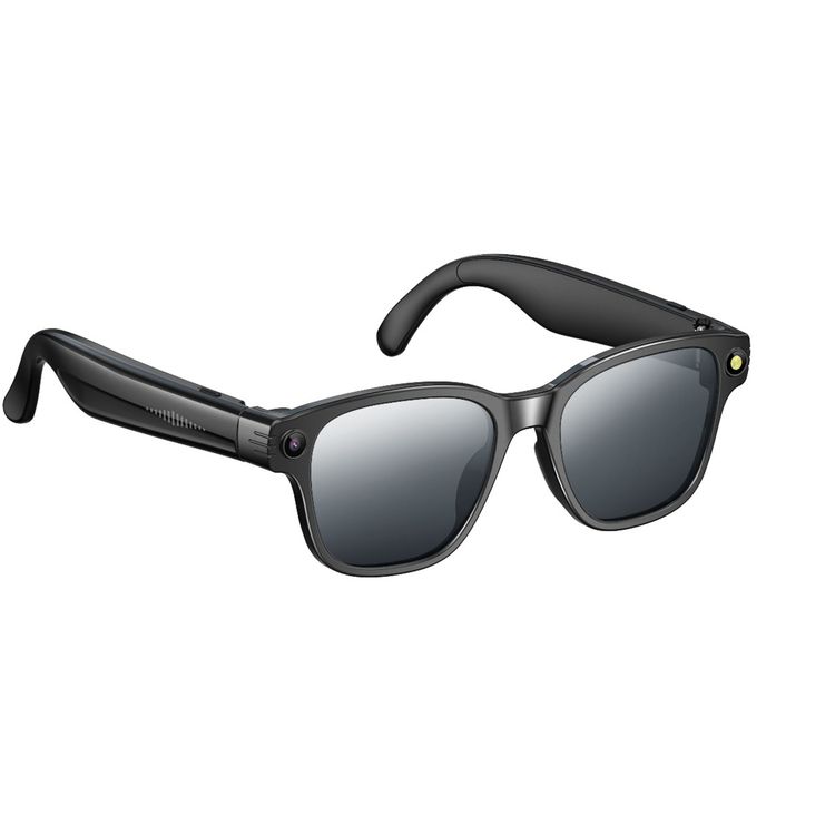 Green Lion Capture Smart AI Glasses with Directional Surround Sound, 1200P Filming Resolution, Dual Microphones, 8MP Camera Resolution, Bluetooth Version 5.4, 8 Hours Playback Time, Anti-Shake Video - Black