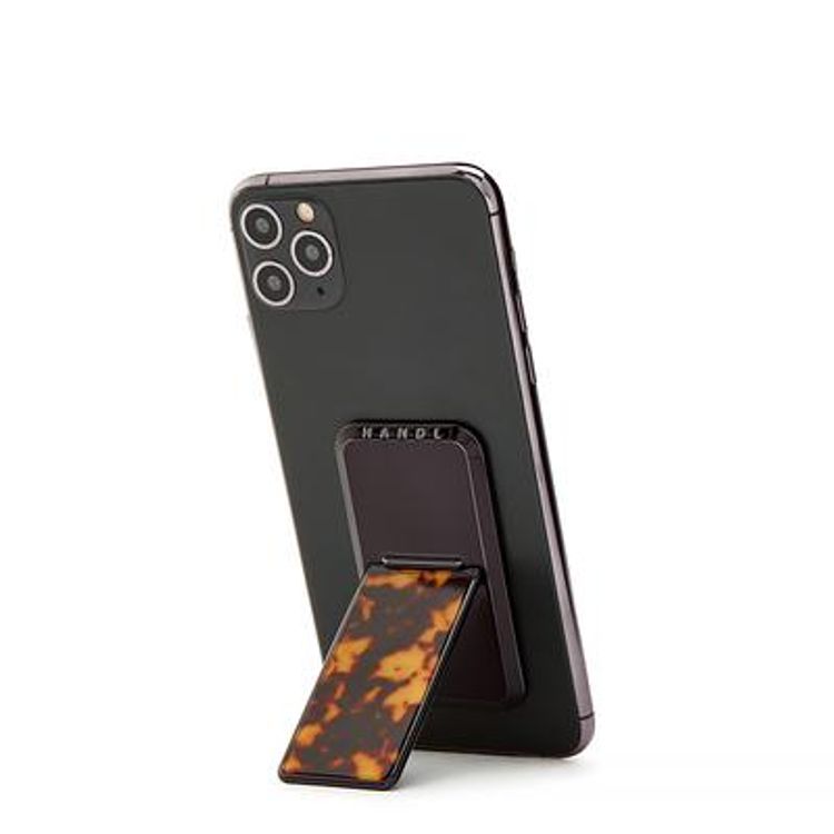 هاندل مقبض هاتف قصدة ، أزواج مع أي هاتف ذكي ، مسند متعدد الوظائف ، متوافق مع الشحن اللاسلكي ، قبضة الهاتف والحامل - سلحفاة