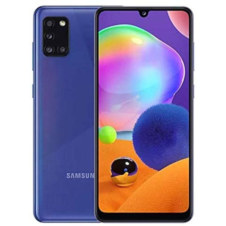 Samsung Galaxy A31 Smartphone Dual SIM 4GB RAM 4G LTE / 128 GB, Ultra High-Resolution Quad Camera, Mediatek Chipset, 5000 mAh All Day Battery, LED flash, panorama, HDR Camera - Blue