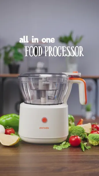 Porodo LifeStyle 4-in-1 Mini Food Processor in UAE | 1500 mAh Battery - White Color | (PD-LS41FPR-WH)