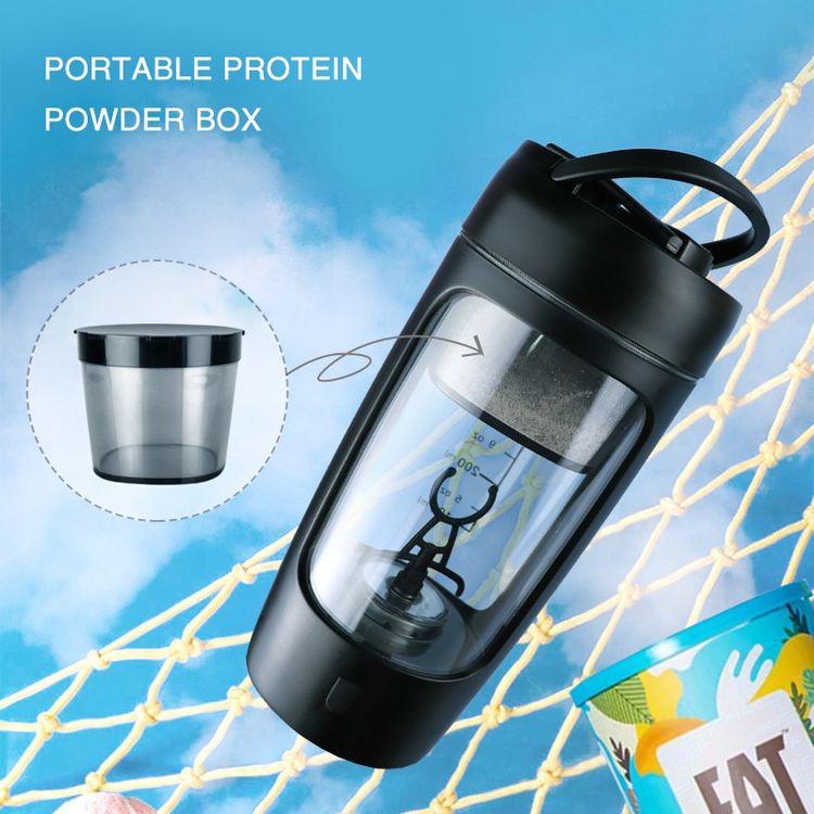 Green Lion Protein Mixer with 650mL Capacity, 1200mAh Battery Capacity, Tritan + ABS + PP Material, Type-C Charging Port,  2.5 Hours Charging Time, 30 Minutes Working Time - Black