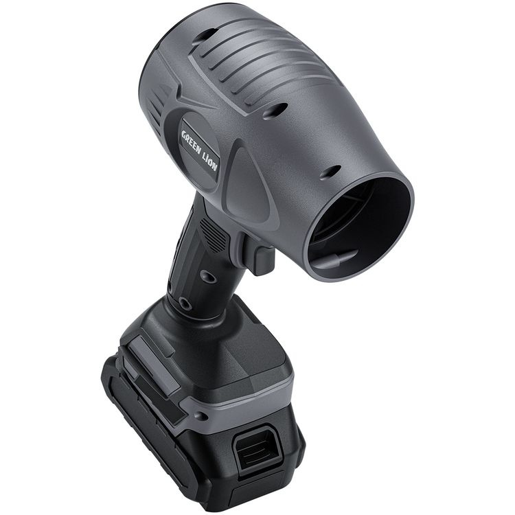 Green Lion Storm Jet Cordless Blower with 21V Detachable Battery, Brushless Motor & Super Strong Wind, 36,000 RPM Range, 1000W Power - Gray