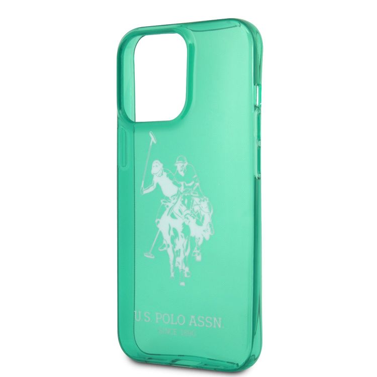 US Polo Assn Full TPU DH Logo Flou Case for iPhone 13 Pro Max ( 6.7 ) - Green