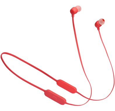JBL T125 Wireless In-ear Pure Bass Headphones, 16 Hours Playtime, Bluetooth Version 5, Multipoint Connection, Magnetic Cable Management, Voice Assistant, Fast Charge - Coral