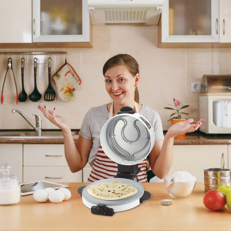 Green Lion Classic Bread Maker with Aluminum Alloy & Stainless Steel Material, 1.5m BS Plug Power, 100-240°C Temperature Level, Non-Stick Coating Plate, Dishwasher Safe, Quick Heating Element - White