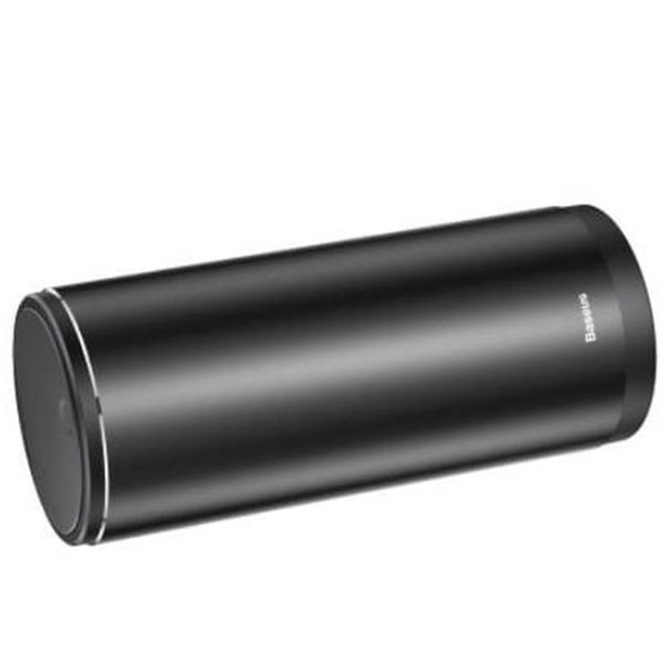 Baseus Gentleman Style Vehicle-Mounted Trash Can with 500 mL Capacity, Press-down Cover Design, ABS + Aluminum Alloy,  Leak-proof Design - Black
