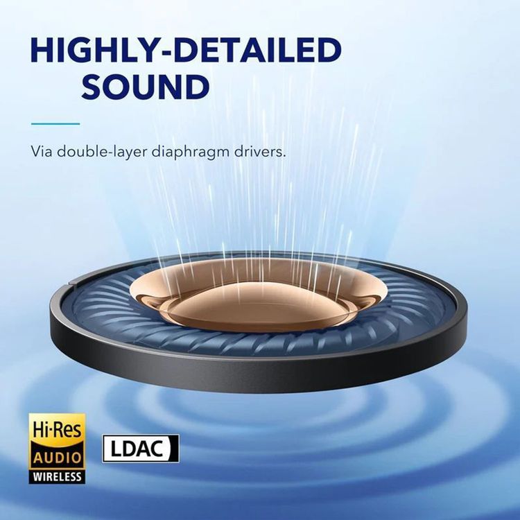 Soundcore Space A40 Active Noise Canceling Earbuds, Up to 50 Hours Battery Life, 10 mm Diameter Speaker, USB Type-C Charging Case Connection, Active Noise Canceling, Recommended for Calls, Commute, and Travel - Black