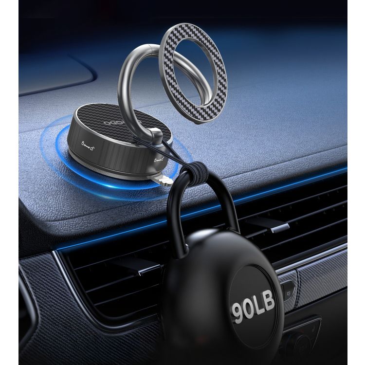 حامل هاتف بورودو MagCurve مع ذراع متعدد الزوايا، 20 مغناطيس N52 قوي، قاعدة دوارة 360°، مقاوم للخدش، زاوية عرض قابلة للتعديل، متوافق مع الأجهزة التي حجمها 4.7"-6.7" - لون أسود.