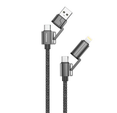 Porodo شاحن سريع 4 في 1 بسلك مع قدرة توصيل تصل إلى 60 واط...