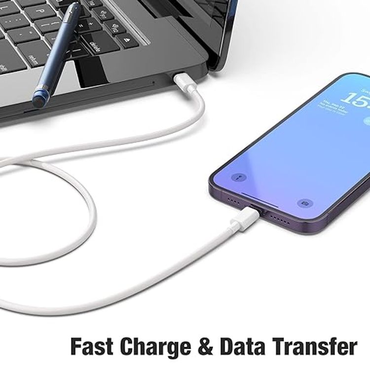 Apple USB-C to Lightning Cable 2m; tangle free, lightweight, fast charging - White