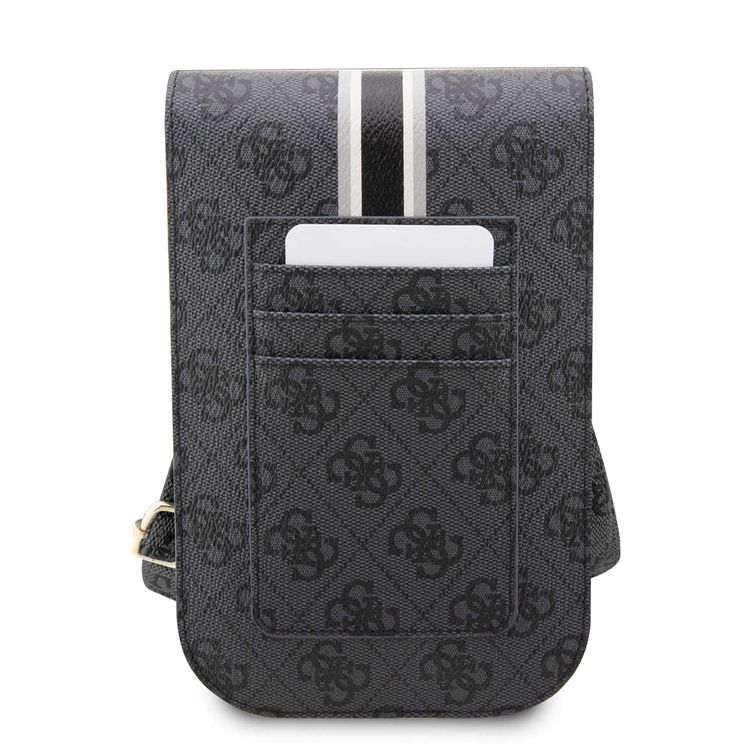 Guess Universal Phone Pouch 4G With Stripes Pattern - Black