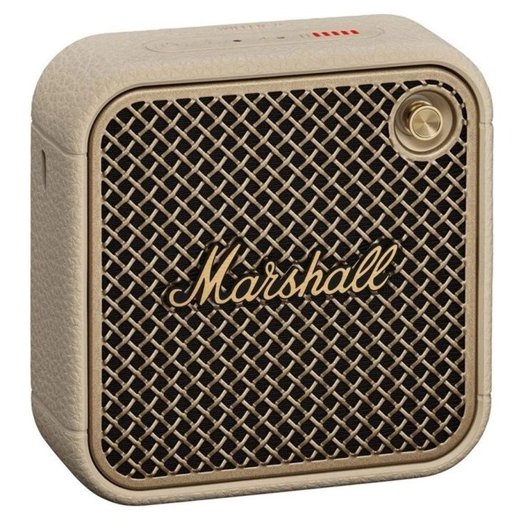 Marshall Willen II Compact Portable Wireless Speaker with Bluetooth Version 5.3, Water Resistant, Fast Charging, 17 Hours Play Time, 2.5 Hours Charging Time, Type-C Charging Port, Built-in Microphone, Lightweight Design - Cream
