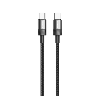 Green Lion Spark 60W USB-C to USB-C Cable, 480Mbps Transfer Speed, Wide Compatibility, Charge & Sync, Secure & Safe, 60W Charging Output, 10000 Bends Lifespan - Black