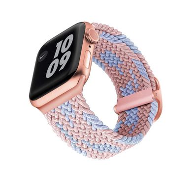 Viva Madrid Crisben Watch Strap Compatible for Apple Watch, Fit & Comfortable Smartwatch Replacement Wrist Band 42/44MM - Pink/Blue