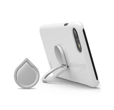 Finger Ring Stand Rotation Cell Phone Ring Holder Stand Silver Circle Kickstand Universal Mobile Phone Ring Grip Stand with iPhone iPad Samsung Other Smartphones Tablet Silver