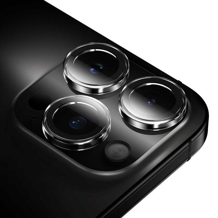 عدسة كاميرا ثلاثية من Green Lion لهاتف iPhone 15 Pro/iPhone 15 Pro Max، حماية من الكسر، مضادة للخدش، زجاج متين 9H، مقاومة للماء، طلاء مضاد للتوهج، سهلة التركيب - شفافة