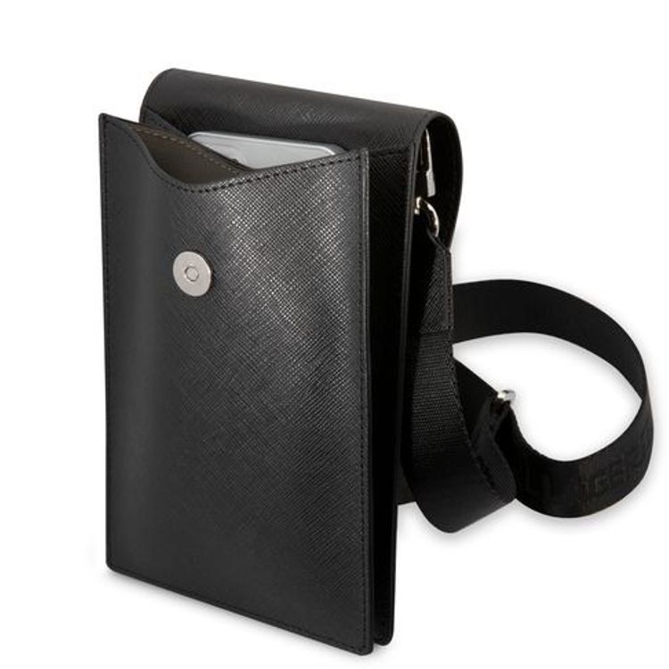 Karl Lagerfeld Wallet With Karl Head Metal Logo,  Bag for Phone, Document, Money or Key and etc. - Black