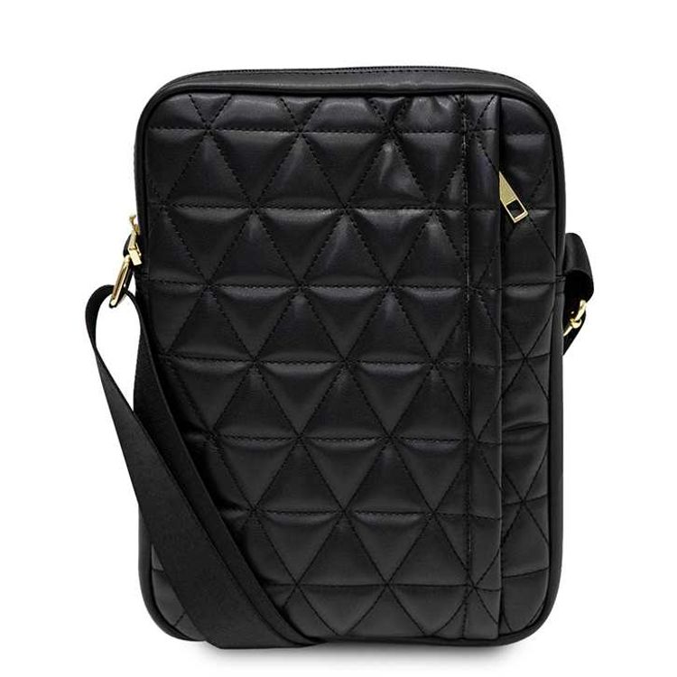 CG Mobile Guess PU Quilted Tablet Bag 10" with Adjustable Shoulder Strap, Easy for Carrying, Slim Lightweight Portable Storage Bag Suitable for Outdoor